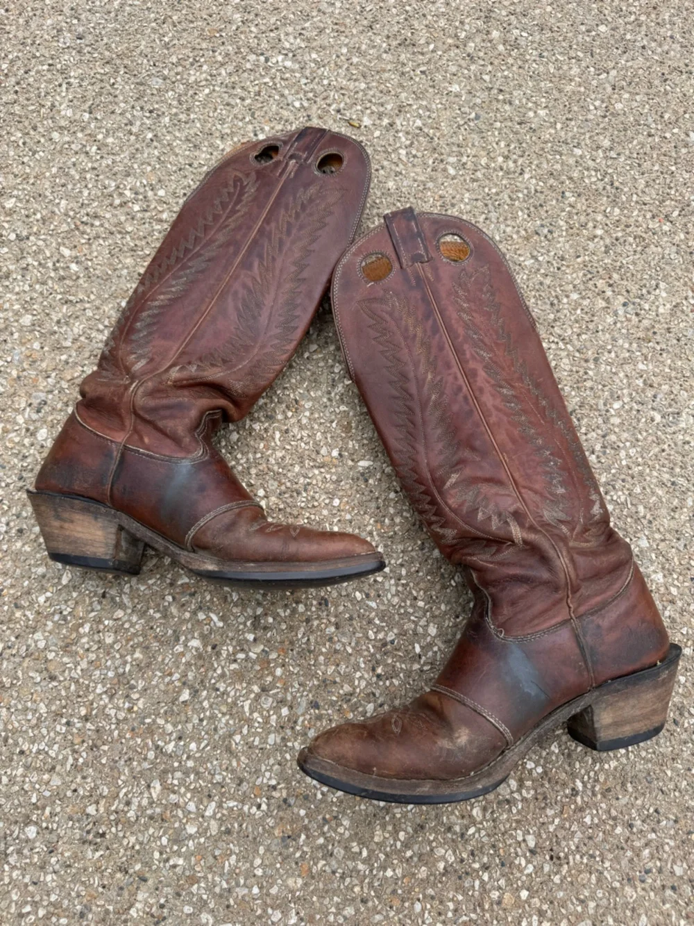 Nocona Leather Western Tall Boots men Size‎ 8 Rodeo Festival Concert Cowboy